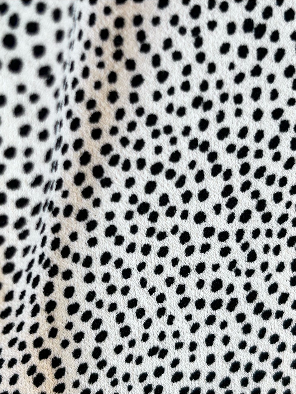 Adrianna Papell Ivory Black Dot Double Tie Front Keyhole Flowy Top Women's L NEW - Picture 9 of 15